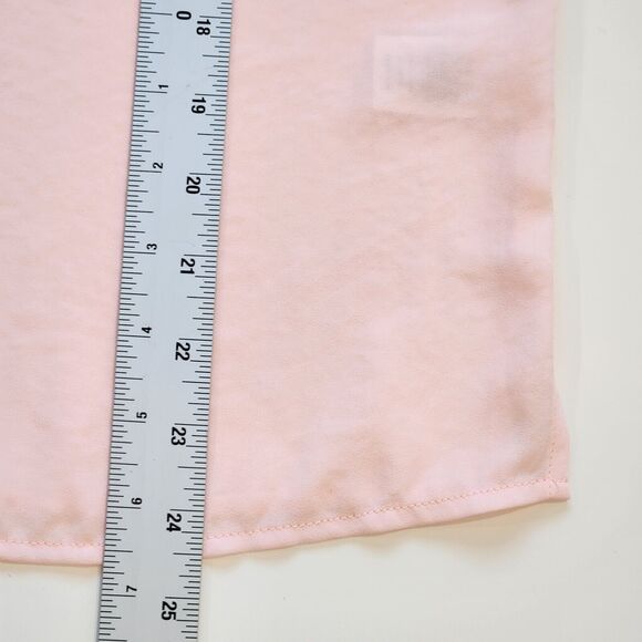 Talbots Womens Tank Top Ruffle Trim Light Pink XS Thin Lightweight Polyester - Picture 8 of 9